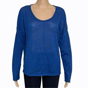 Old Navy  Women's Blue Long-Sleeve Blouse Size M